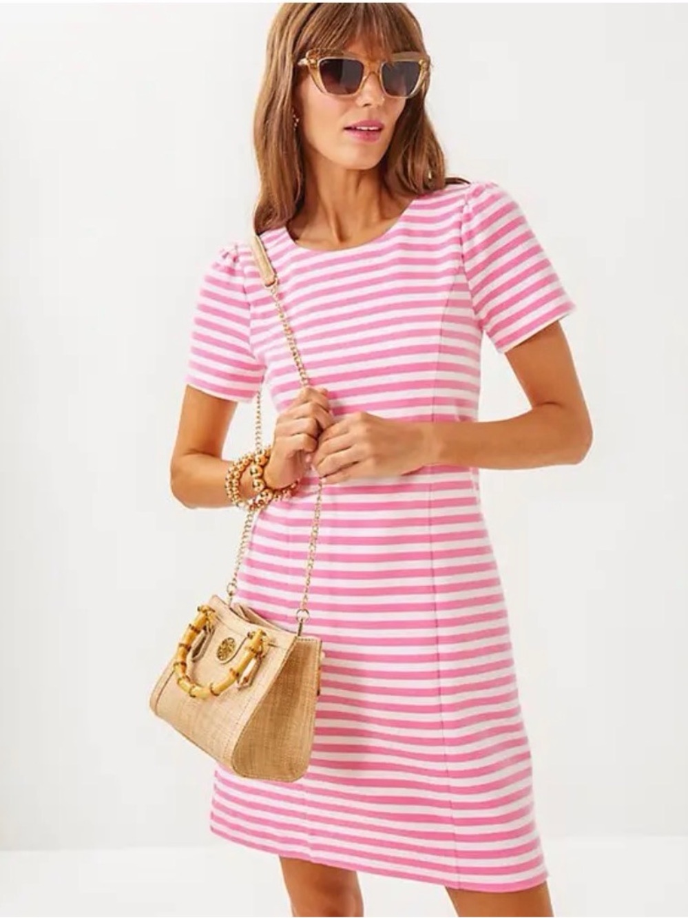 Lily Pulitzer Pemberly Striped Short Sleeve Shift Dress